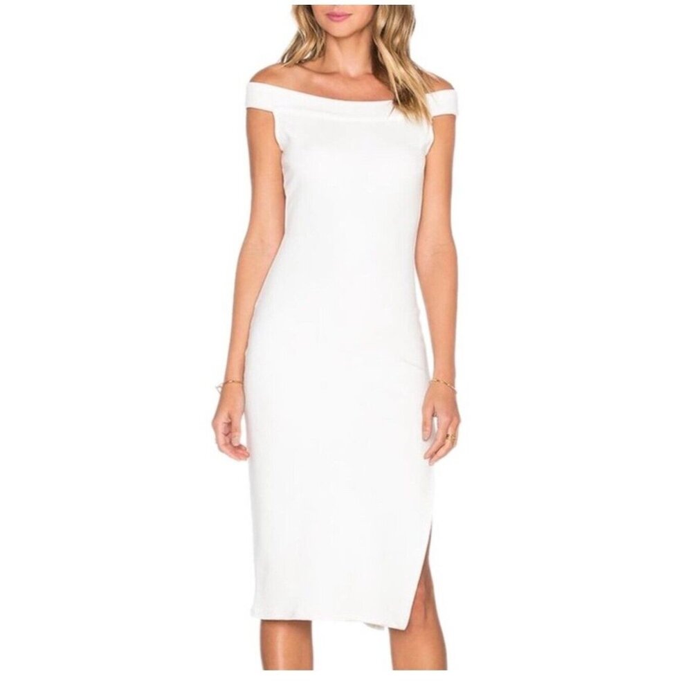 Rachel Pally Luxe Rib Ivory Capsule Stretch Dress Womens Size S NEW W/TAGS